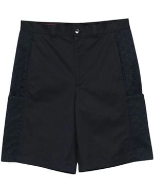 Gucci Korte Broeken ,Blauw ,Katoen Bermuda Shorts - Zwart