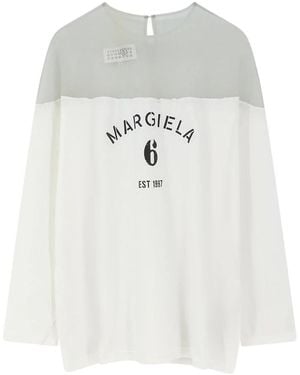 MM6 by Maison Margiela Sweatshirts - White