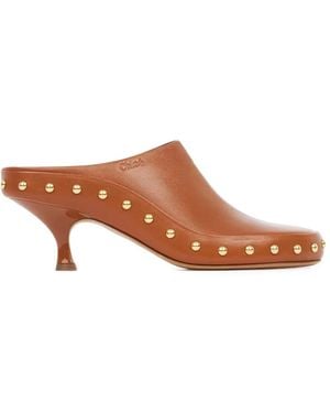 Chloé Heeled Mules - Marron