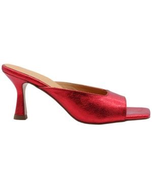 CTWLK Heeled Mules - Red