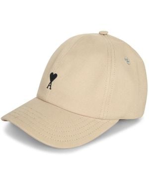 Ami Paris De Coeur Borduur Cap - Naturel