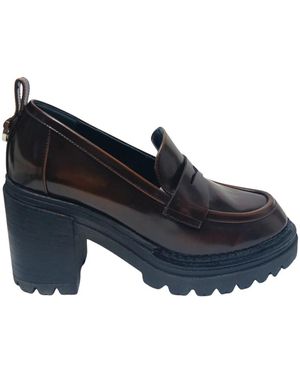 Sergio Rossi Leren Moccasin - Bruin