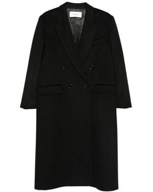 Lardini Double-Breasted Coats - Black