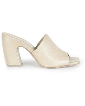Cortana Heeled Mules - White