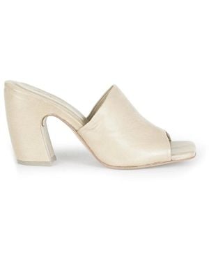 Cortana Heeled Mules - White