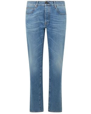 Moorer Jeans ,Blauw ,Denim Denim Broek Rechte Pasvorm