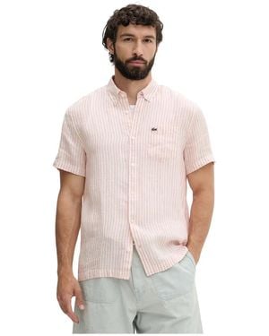 Lacoste Short Sleeve Shirts - Rosa