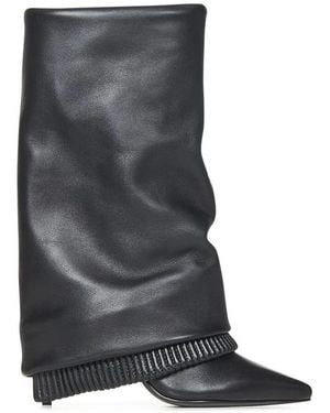 Balmain Heeled Boots - Gray
