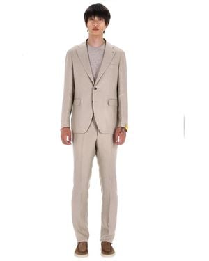 Tagliatore Single Breasted Suits - Natural