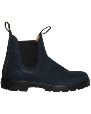 Blundstone Chelsea boots aus navy nabuk - Blau