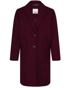 Ichi Single-Breasted Coats - Rojo