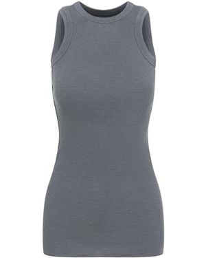 Phoebe Philo Geripptes Tanktop - Grau