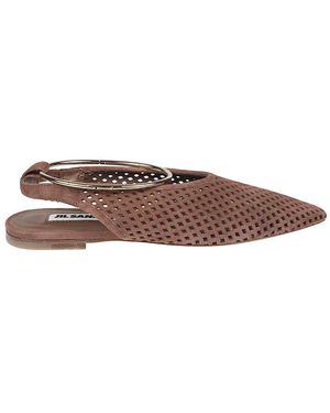 Jil Sander Slingback Platte Pumps - Bruin