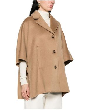 Max Mara Single-Breasted Coats - Natural