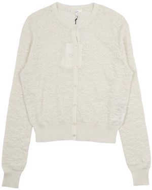 Chloé Truien & Vesten ,Wit ,Katoen Twin Set Van Katoen-Zijde Tricot