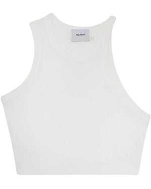 Halfboy Sleeveless Tops - White