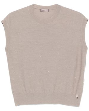 Herno Truien & Vesten ,Wol Wool Polyamide Sweater - Bruin