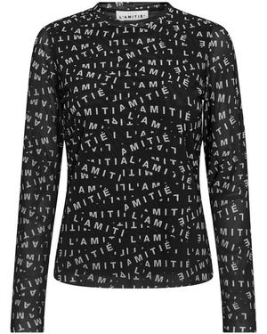 Haute L'Amitié Long Sleeve T-Shirts - Black