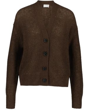Closed V-Hals Vest - Bruin
