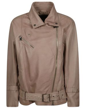 Pinko Leather Jackets - Brown