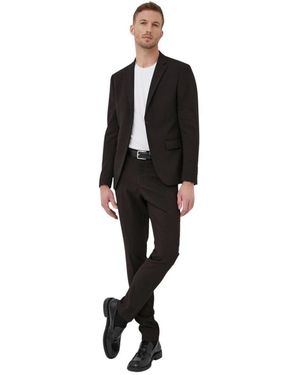 Lindbergh Single Breasted Suits - Negro