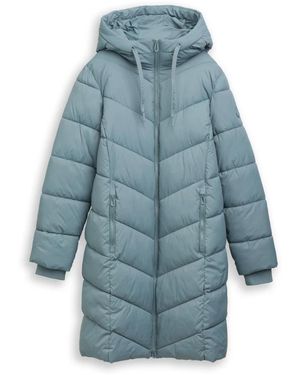 Tom Tailor Puffer-Mantel Mit Kapuze - Blauw