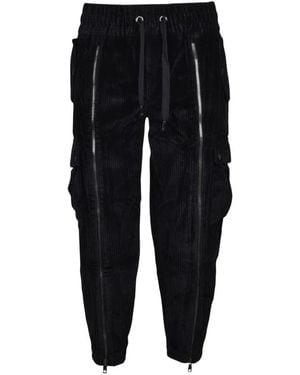 Dolce & Gabbana Broeken ,Zwart ,Katoen Cargo Corduroy Pant
