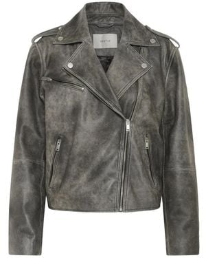 Gestuz Leather Jackets - Grey