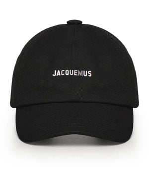 Jacquemus Baseball Cap With Logo - Black