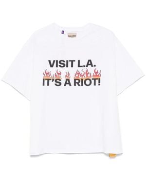 GALLERY DEPT. Riot print crew neck t-shirt - Weiß