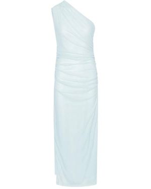 ROTATE BIRGER CHRISTENSEN Lange Slim Fit Jurk Met Één Schouder - Blauw