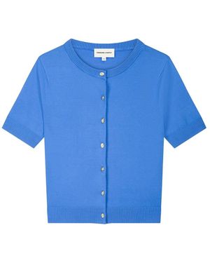 FABIENNE CHAPOT Molly Cardigan Met Korte Mouwen - Blauw