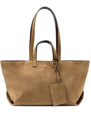 A.P.C. Tassen ,Katoen Le Drummer Tote - Bruin