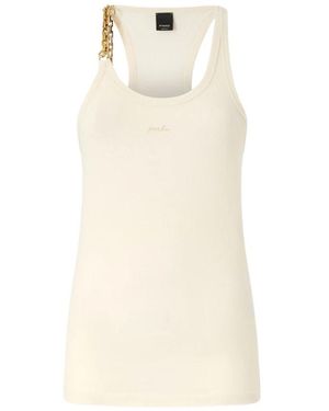 Pinko Sleeveless Tops - Natural