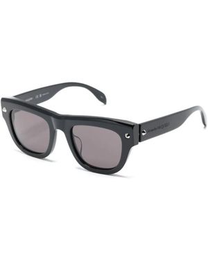 McQueen Getönte Quadratische Sonnenbrille - Grau