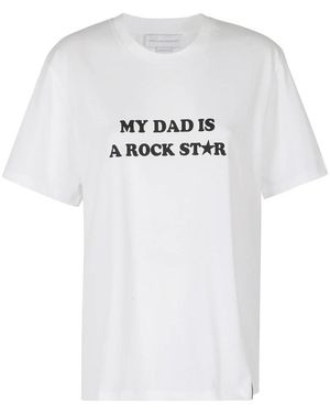 Stella McCartney Mijn Papa Is Een Rockstar Boyfriend T-Shirt - Wit