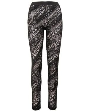 DSquared² Leggings - Negro