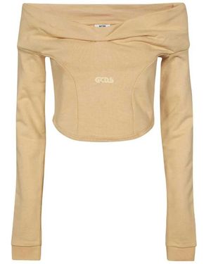 Gcds Long Sleeve T-Shirts - Natural
