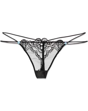 Agent Provocateur Ondergoed ,Zwart ,Nylon Seren String - Grijs