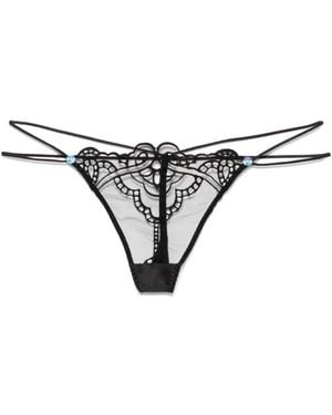 Agent Provocateur Ondergoed ,Zwart ,Nylon Seren String - Grijs