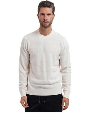 BOSS Pullover Mit Rundhalsausschnitt - Weiß