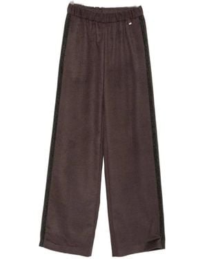Herno Wide Trousers - Marrón