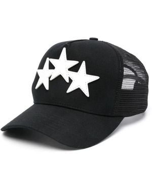 Amiri Accessoires ,Zwart ,Leer 3 Star Trucker Hat