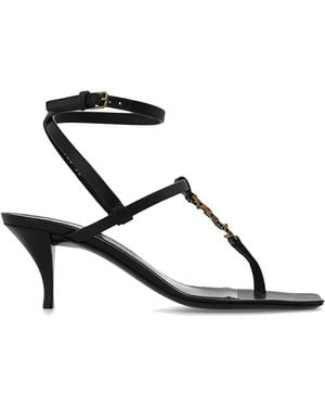 Saint Laurent Cassandra sandalias de tacón - Negro