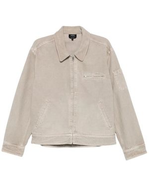 A.P.C. Jassen ,Grijs ,Katoen Alexis Jacket - Naturel