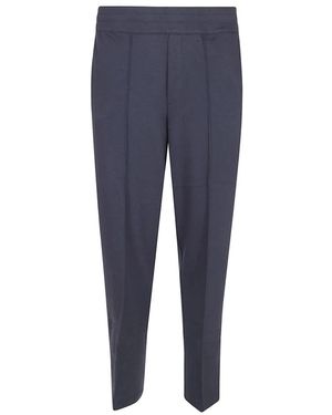 Herno Broek Van Warme Jersey-Knit Effect - Blauw