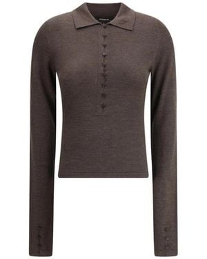 Jacquemus Round-Neck Knitwear - Marron