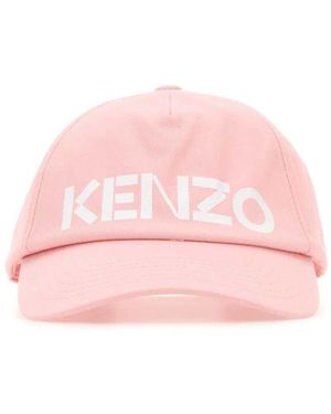 KENZO Rosa baumwoll-baseballkappe - Pink