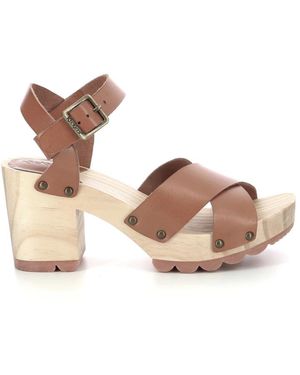 Kickers Bequeme Sandalen Kick Wise Leder Schnalle - Pink