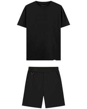 BLACK BANANAS Jumpsuits & Playsuits ,Zwart ,Katoen Mercerised Tee Twinset